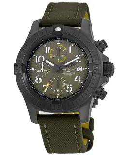 Breitling Avenger Chronograph 45 Night Mission Green Dial Titanium Case Men's Watch Model V13317101L1X2