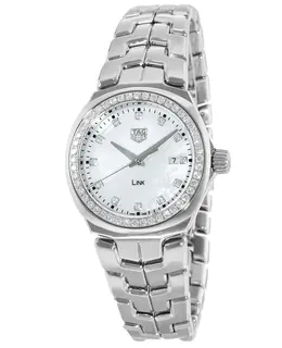 Tag Heuer Link Quartz 32mm Mother of Pearl Diamond Women's Watch wbc1316.ba0600