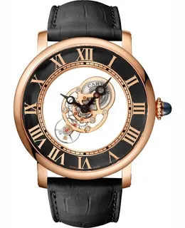 Brand New Authentic Cartier Rotonde De Cartier White Dial 18K Rose Gold Men's Watch Model WHRO0040