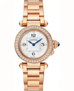 Cartier Pasha De Cartier Opaline Dial Diamond Rose Gold Women's Watch wjpa0018