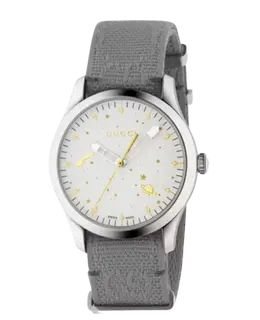 Gucci G-Timeless White Dial Nylon Strap Women's Watch Model YA1264184