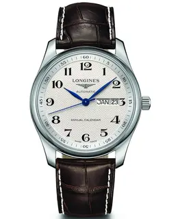 Longines Master Collection Automatic 40mm White Dial Brown Leather Strap Men's Watch l2.910.4.78.3