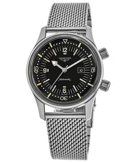 Longines Legend Diver Black Dial Stainless Steel Unisex Watch l3.374.4.50.6
