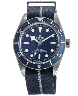 Brand New Authentic Tudor Black Bay Fifty-Eight Blue Dial Blue Fabric Strap Men's Watch m79030b-008