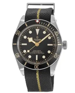 Tudor Black Bay Fifty-Eight m79030n-0003 - Men's Watch, Black Dial, Two-Tone Stainless Steel Case with Fabric Strap