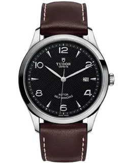 Tudor 1926 Model M91650-0008, Black Dial, 41mm Automatic Men's Watch with Brown Leather Strap