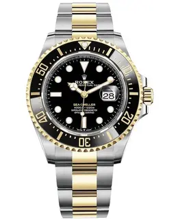 New Authentic Rolex Sea-Dweller Black Dial Oystersteel and Yellow Gold Men's Watch - Model M126603-0001