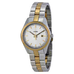Rado Hyperchrome Silver Dial Ceramos and Steel Ladies Watch r32975102