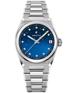 Zenith Defy Blue Diamond Dial Steel Women's Watch 03.9200.670/01.mi001