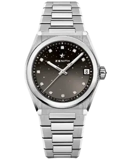 Zenith Defy Grey Diamond Dial Steel Women's Watch 03.9200.670/02.mi001
