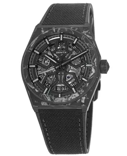 Zenith Defy Classic Skeleton Dial Black Rubber Strap Men's Watch 10.9000.670/80.r795