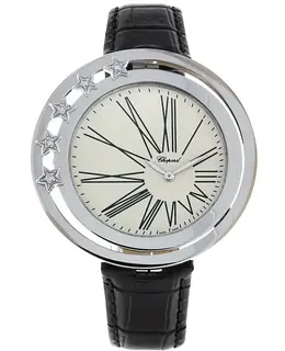 Chopard Classic Beige Dial Diamond Leather Strap Women's Watch 137625-1001