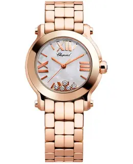 Chopard Happy Sport 18kt Rose Gold Floating Diamond Women's Watch 274189-5003