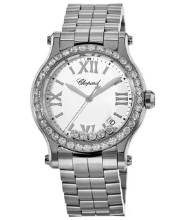 Chopard Happy Sport Medium 36mm White Diamond Women's Watch 278582-3004