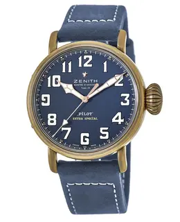 Zenith Pilot Type 20 Extra Special Blue Dial Leather Strap Men's Watch 29.2430.679/57.c808