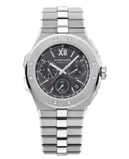 Chopard Alpine Eagle Black Dial Steel Men's Watch 298609-3002