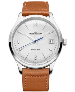 Jaeger LeCoultre Master Control Date Silver Dial Leather Strap Men's Watch 4018420 q4018420