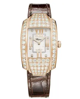 Chopard La Strada Mother of Pearl Diamond Leather Strap Women's Watch 419403-5004