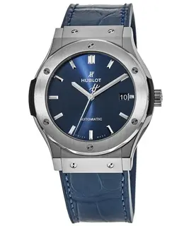 Hublot Classic Fusion Automatic 45mm Titanium Case Blue Dial Men's Watch 511.nx.7170.lr