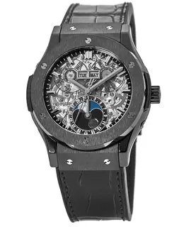 Hublot Classic Fusion Aerofusion Moonphase Black Magic 45mm Men's Watch 517.cx.0170.lr