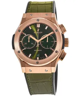 Hublot Classic Fusion Chronograph King Gold Green Men's Watch 521.ox.8980.lr