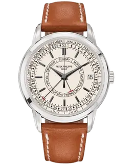 Patek Philippe Calatrava Weekly Calendar Silver Dial Leather Strap Men's Watch 5212a-001