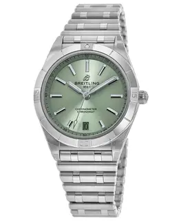 Breitling Chronomat Automatic 36 Green Dial Stainless Steel Women's Watch a10380101l1a1