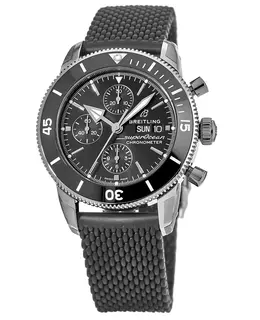 Breitling Superocean Heritage Chronograph 44 Black Ceramic Rubber Strap Men's Watch a13313121b1s1