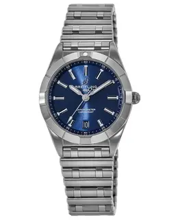 Breitling Chronomat Quartz 32 Blue Dial Stainless Steel Women's Watch a77310101c1a1
