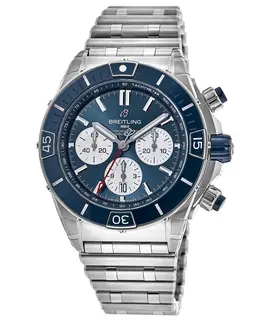 Breitling Super Chronomat B01 44 Chronograph Blue Dial Steel Men's Watch ab0136161c1a1