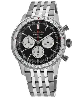 AB0138211B1A1 Breitling Navitimer B01 Chronograph 43 Black Dial Steel Men's Watch
