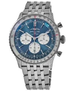 Breitling Navitimer B01 Chronograph 46 Blue Dial Steel Men's Watch ab0137211c1a1