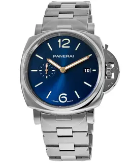 Panerai Luminor Due 42mm Blue Dial Steel Men's Watch pam01124