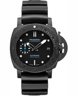 Panerai Submersible Black Dial Rubber Strap Men's Watch pam01231