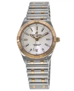 Breitling Chronomat Quartz 32 White Diamond Dial Rose Gold & Steel Women's Watch u77310101a1u1