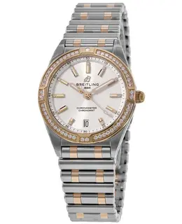 Breitling Chronomat Quartz 32 Rose Gold & Steel Diamond Women's Watch u77310591a1u1