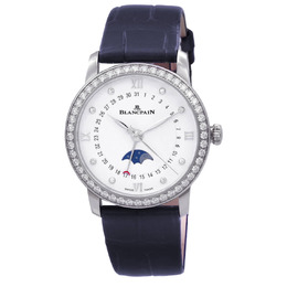 Blancpain Villeret Moonphase Diamond White Dial Unisex Watch 6126-4628-55b