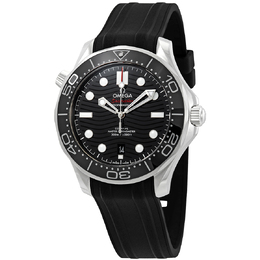 Pre-owned Omega Seamaster Black Dial Mens Watch 210.32.42.20.01.001