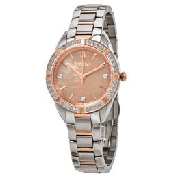 Bulova Classic Sutton Quartz Diamond Ladies Watch 98r264