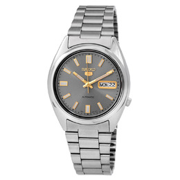 Seiko 5 Automatic Grey Dial Mens Watch snxs75k1