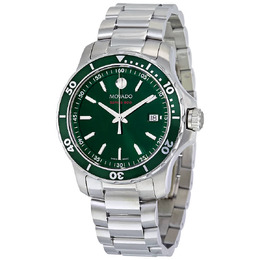 Movado Series 800 Green Dial Stainless Steel Mens Watch (2600136)
