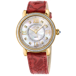 Gevril Marsala Diamond Mother of Pearl Dial Ladies Watch 9866