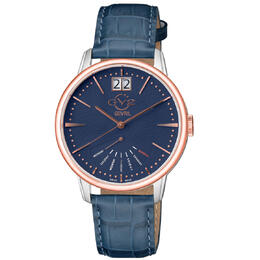 Gevril Rovescio GV2 Blue Dial Mens Watch 56205 - Analog Quartz with Date, Sapphire Crystal