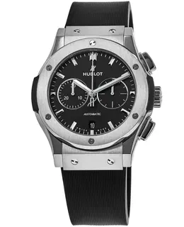 Hublot Classic Fusion Chronograph Titanium Black Dial Rubber Strap Men's Watch 541.nx.1171.rx