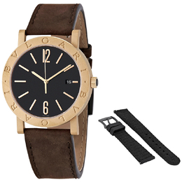 Pre-owned Bulgari Bulgari Solotempo Automatic Black Dial Mens Watch 102977
