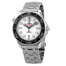 Pre-owned Omega Seamaster Automatic Chronometer White Dial Mens Watch 210.30.42.20.04.001