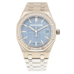 Audemars Piguet Royal Oak ''50th Anniversary'' Automatic Diamond Blue Dial Ladies Watch 77451st.zz.1361st.01