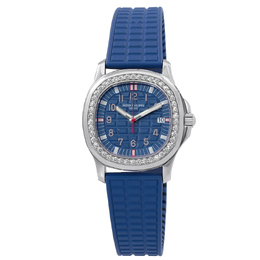 Pre-Owned Patek Philippe Aquanaut Quartz Diamond Blue Dial Ladies Watch 5067A-014