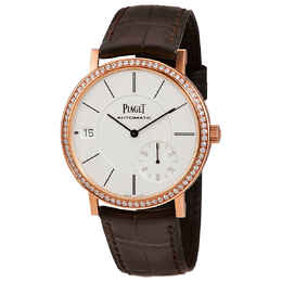 Piaget Altiplano Silver Dial 18K Rose Gold Diamond Mens Watch G0A38139