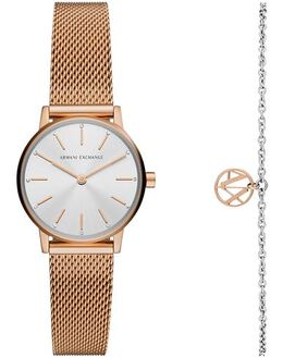 Armani Exchange Wrist Watch 58053775kf: Plated, Logo Framed Closure